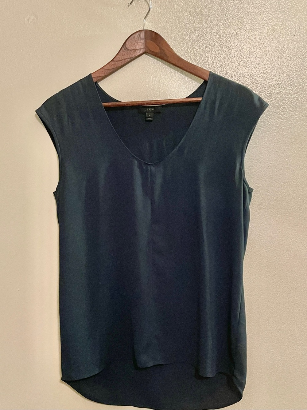 J. Crew Navy Cap-Sleeve V-Neck Camisole, Women’s size 4